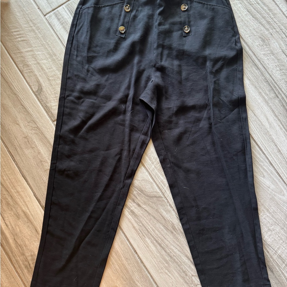 NWT who what wear ankle tapered black pants sz14